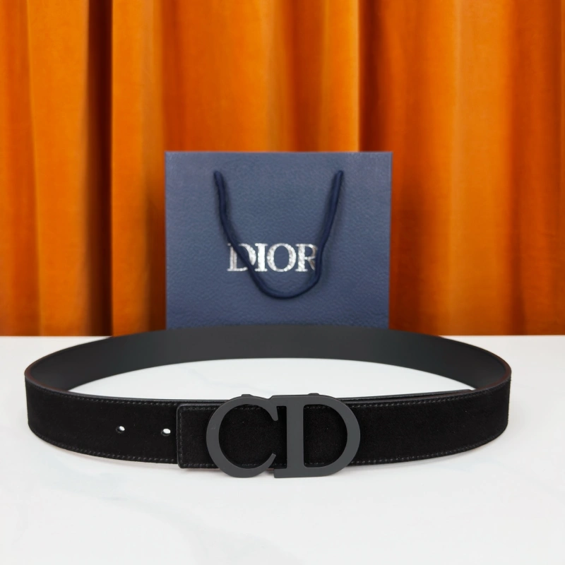 13411214267867600 Width 3.5cmThis belt features a stainless steel buckle and fleece-box - Image 1
