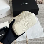 Glossy gold label diamond plaid sheepskin handle long box bag-box - Image 5
