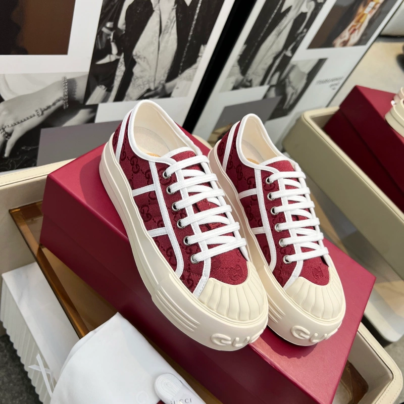 6a41210dfcb7c480b8c9f951240b31d4 Gucci platform cloth shoes lead the way-box - Image 1