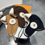 Thickened lambswool thunder blade hat cold-proof flight hat-box