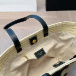 Woven Raffia Arch Basket Bag-no box - Image 3