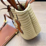 Woven Raffia Arch Basket Bag-no box - Image 8