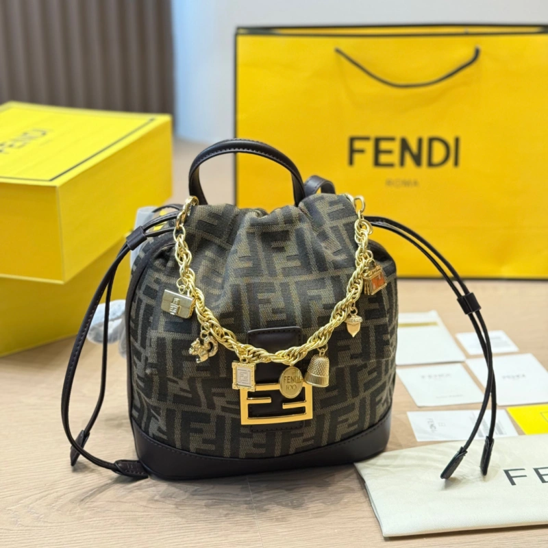 13417518133949600 Classic FF Jacquard + Dark Brown Calfskin-box - Image 1