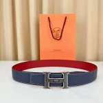 Premium wide 3.8 steel buckle, genuine leather "H-style" deluxe belt with gift box