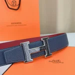 Premium wide 3.8 steel buckle, genuine leather "H-style" deluxe belt with gift box - Image 10