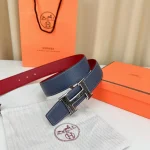 Premium wide 3.8 steel buckle, genuine leather "H-style" deluxe belt with gift box - Image 9