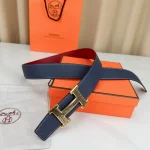 Premium wide 3.8 steel buckle, genuine leather "H-style" deluxe belt with gift box - Image 5