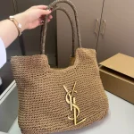 Raffia woven tote bag for the beach.-no box
