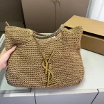 Raffia woven tote bag for the beach.-no box - Image 5