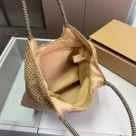 Raffia woven tote bag for the beach.-no box - Image 3