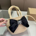 shaped straw tote bag-nobox - Image 2