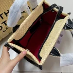 Raffia straw tote-no box - Image 3