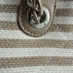 Woven striped beach bag- no box - Image 9