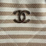 Woven striped beach bag- no box - Image 8