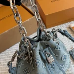 Embossed Denim Bucket Bag-box - Image 4