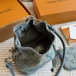 Embossed Denim Bucket Bag-box - Image 3