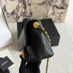 Pique Texture Flap Bag with Gold-box - Image 10