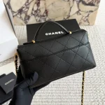 Pique Texture Flap Bag with Gold-box - Image 8
