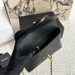 Pique Texture Flap Bag with Gold-box - Image 3