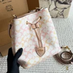 Sakura Pink Straw Bucket Bag – The Perfect Pop of Color for Your Summer Outfit-box - Image 9