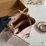 Sakura Pink Straw Bucket Bag – The Perfect Pop of Color for Your Summer Outfit-box - Image 4