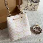 Sakura Pink Straw Bucket Bag – The Perfect Pop of Color for Your Summer Outfit-box - Image 3