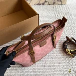 The Ultimate Summer Essential: Chic Pink Woven Basket Tote Bag-box - Image 4
