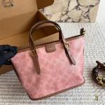 The Ultimate Summer Essential: Chic Pink Woven Basket Tote Bag-box - Image 8