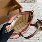 The Ultimate Summer Essential: Chic Pink Woven Basket Tote Bag-box - Image 7