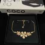 Celebrate Success: Double C Wheat & Floral Necklace – An Opulent Accessory for the Modern Woman-box - Image 7