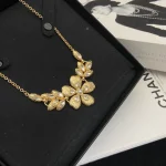 Celebrate Success: Double C Wheat & Floral Necklace – An Opulent Accessory for the Modern Woman-box - Image 5