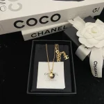 New Black and White Pearl Double C Necklace-box - Image 7