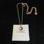 New Black and White Pearl Double C Necklace-box - Image 5