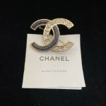 Black Pave Double C Brooch-no box - Image 2