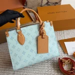 Ice Blue Monogram Tote-box