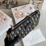 Navy Blue Monogram Shoulder Bag-box - Image 2