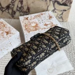 Navy Blue Monogram Shoulder Bag-box - Image 9