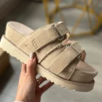 UGG's new high-value open-toe sandals, platform, height-increasing, thick sole. - Image 5