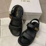DIOR new classic platform beach sandals for women, featuring Velcro closures. - Image 3