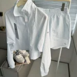 Breathable Thin Long Sleeve Sun Protection Jacket. Women's Loose Fit Stand-Collar Cropped Coat for Summer - Image 4