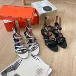 H-Buckle Cross-Strap Sandals-box