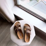BIRKENSTOCK Spring\/Summer Fashion Leather Slippers for Men and Women - Image 7