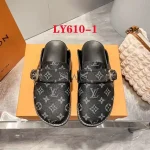 LV platform closed-toe slippers, casual Birkenstock slippers, new style, popular among online influencers. - Image 2