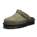 Dr. Martens Martin ZebZag unisex slip-on suede mules with closed toe, casual and stylish platform sandals - Image 6