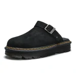 Dr. Martens Martin ZebZag unisex slip-on suede mules with closed toe, casual and stylish platform sandals - Image 2