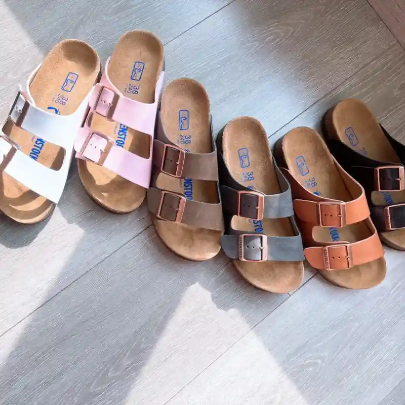 900d26f08c BIRKENSTOCK Spring\/Summer Fashion Leather Slippers for Men and Women - Image 1
