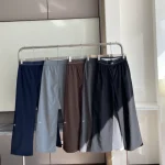 Summer New Arrival Woven High Waist Quick-Dry Loose Wide Leg Pants with Drapey Straight Fit, Elastic Waist Sports Pants