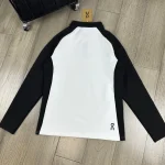 Men's Outdoor Casual Cycling Half-Zip Stand Collar Long Sleeve Pullover – Moisture Wicking Stretch Top with Colorblock Design - Image 7