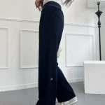 Summer New Arrival Woven High Waist Quick-Dry Loose Wide Leg Pants with Drapey Straight Fit, Elastic Waist Sports Pants - Image 4