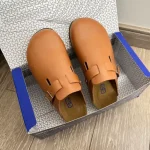 BIRKENSTOCK unisex leather slip-on shoes - Image 3